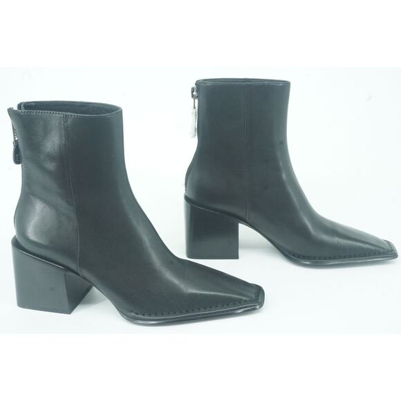 Alexander Wang Parker Square Toe High Block Heel Ankle Booties SZ 38.5 New $750 - Picture 6 of 11